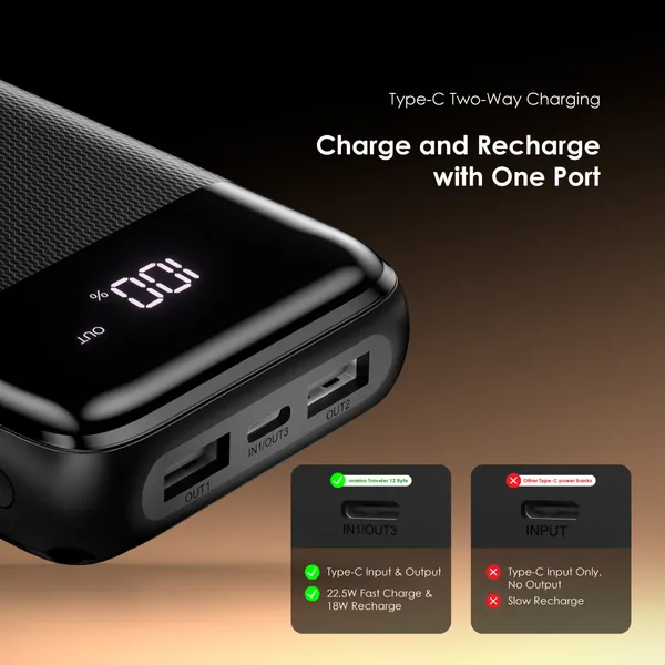 oraimo Traveler 12 Byte 20000mAh 12W Power Bank